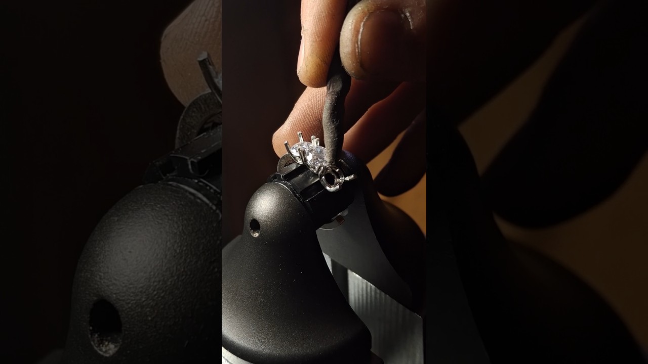 Three-stone ring setting  #jewelry #setting #settings #ring #diamond #sertissage #stonesetting
