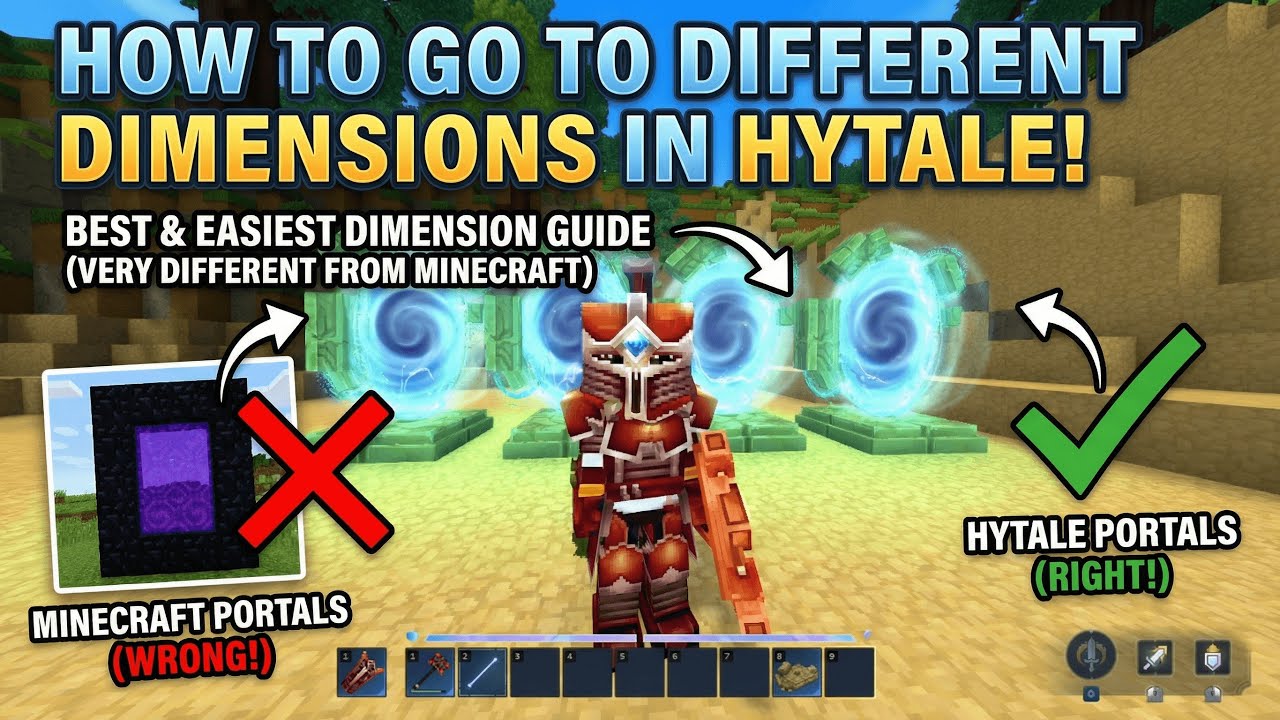 How to Go To DIFFERENT Dimensions In Hytale!
