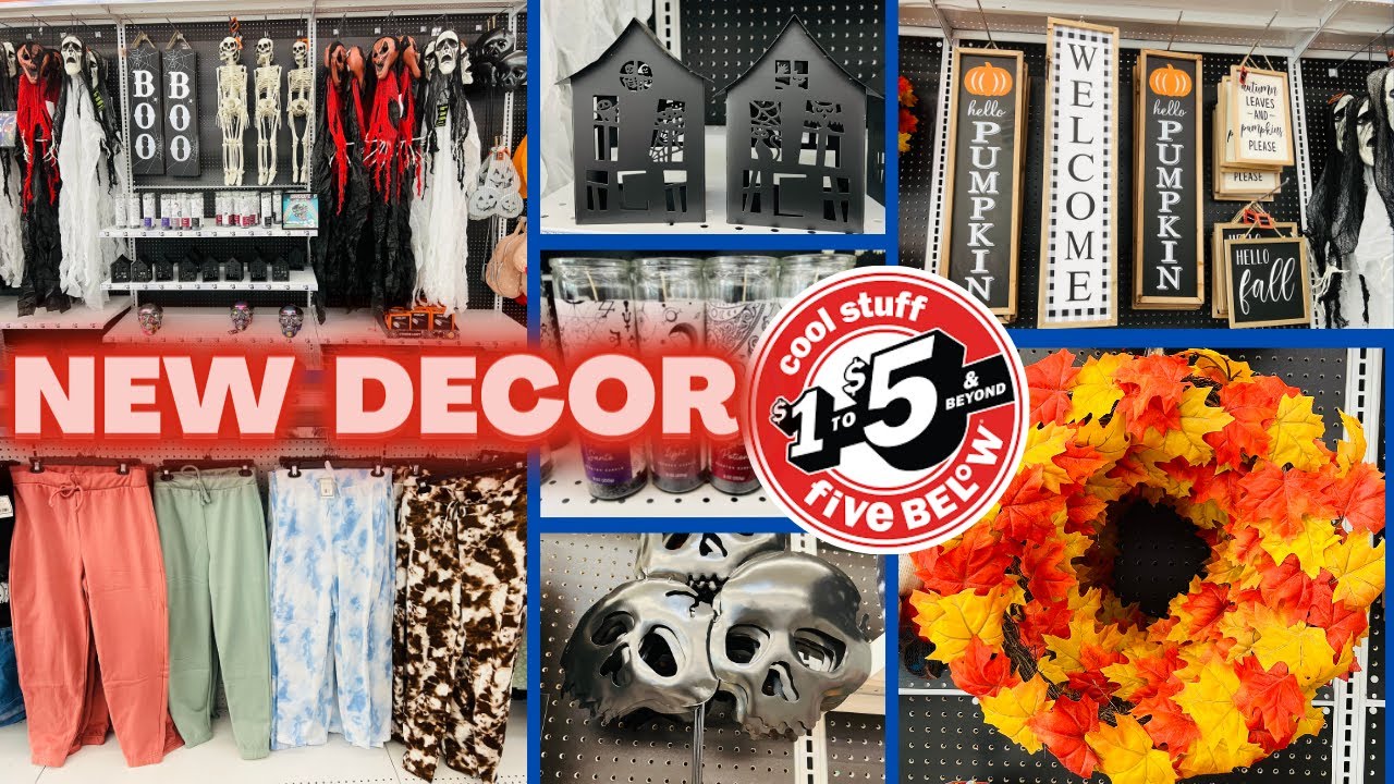 FIVE BELOW NEW FALL AND HALLOWEEN DECOR👻🍁👻🍁🍂 ~FIVE BELOW STORE WALKTHROUGH 2 LOCATIONS 9/8/2022