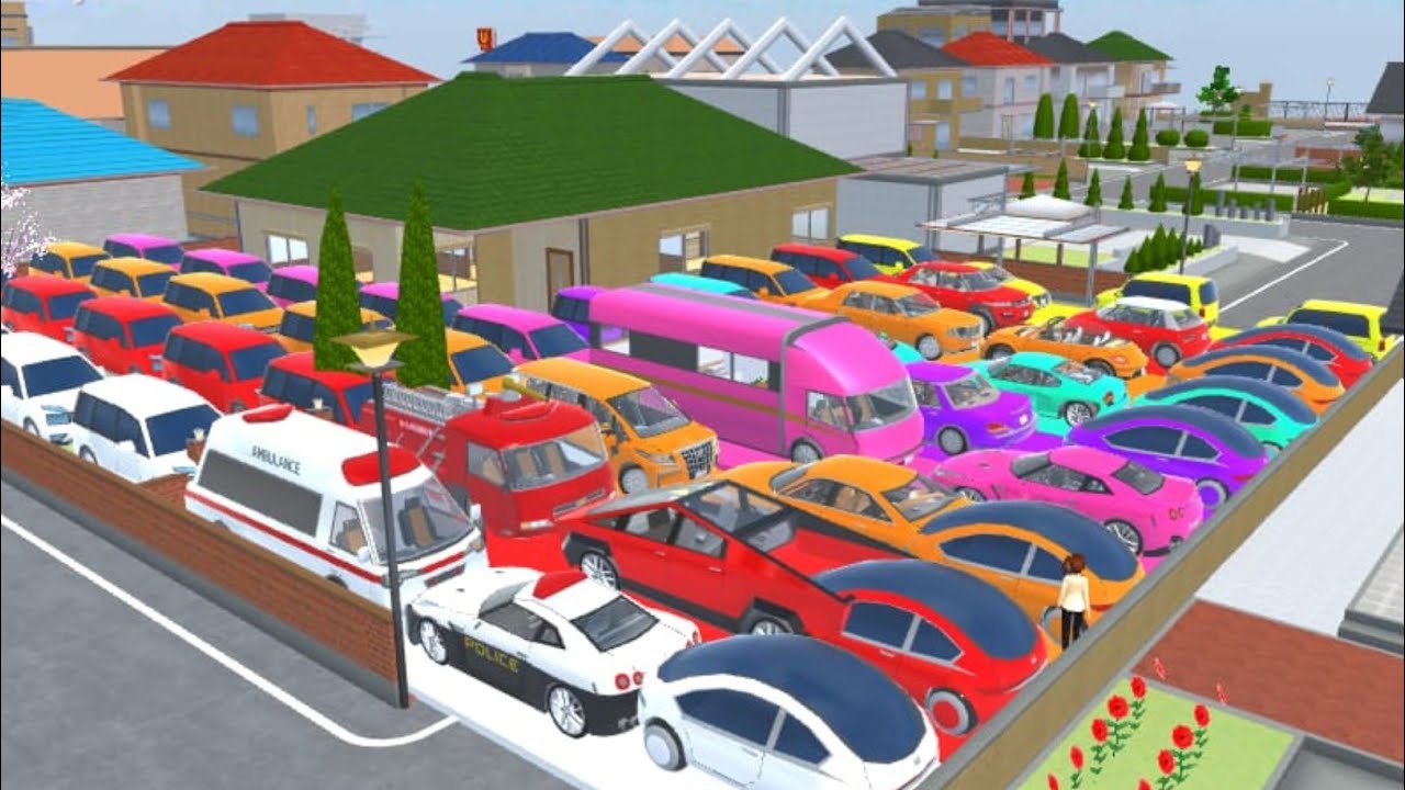 COLLECTION OFF ALL RAINBOW CARS AT LITTLE BOY HOME EP 02🏡🚔🌈😨✅ ll SAKURA SCHOOL SIMULATOR ll 😨🤯😱✅✅