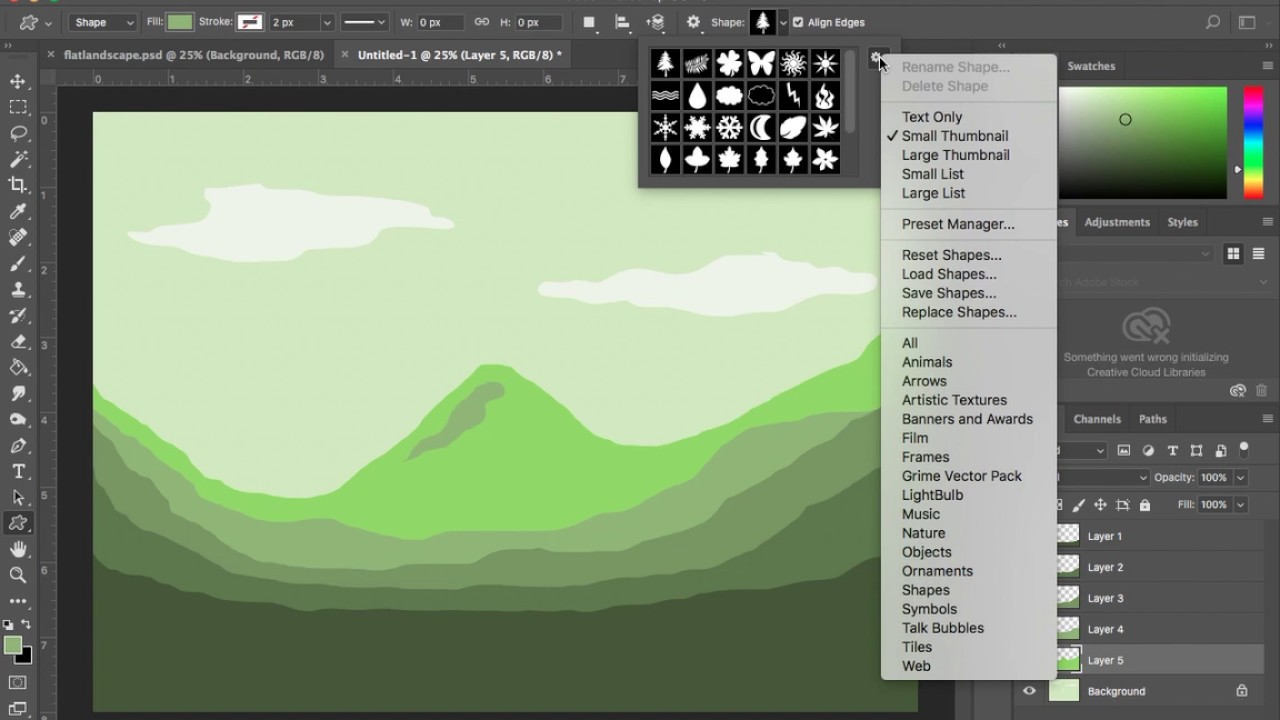 Monochrome Landscape Photoshop CC