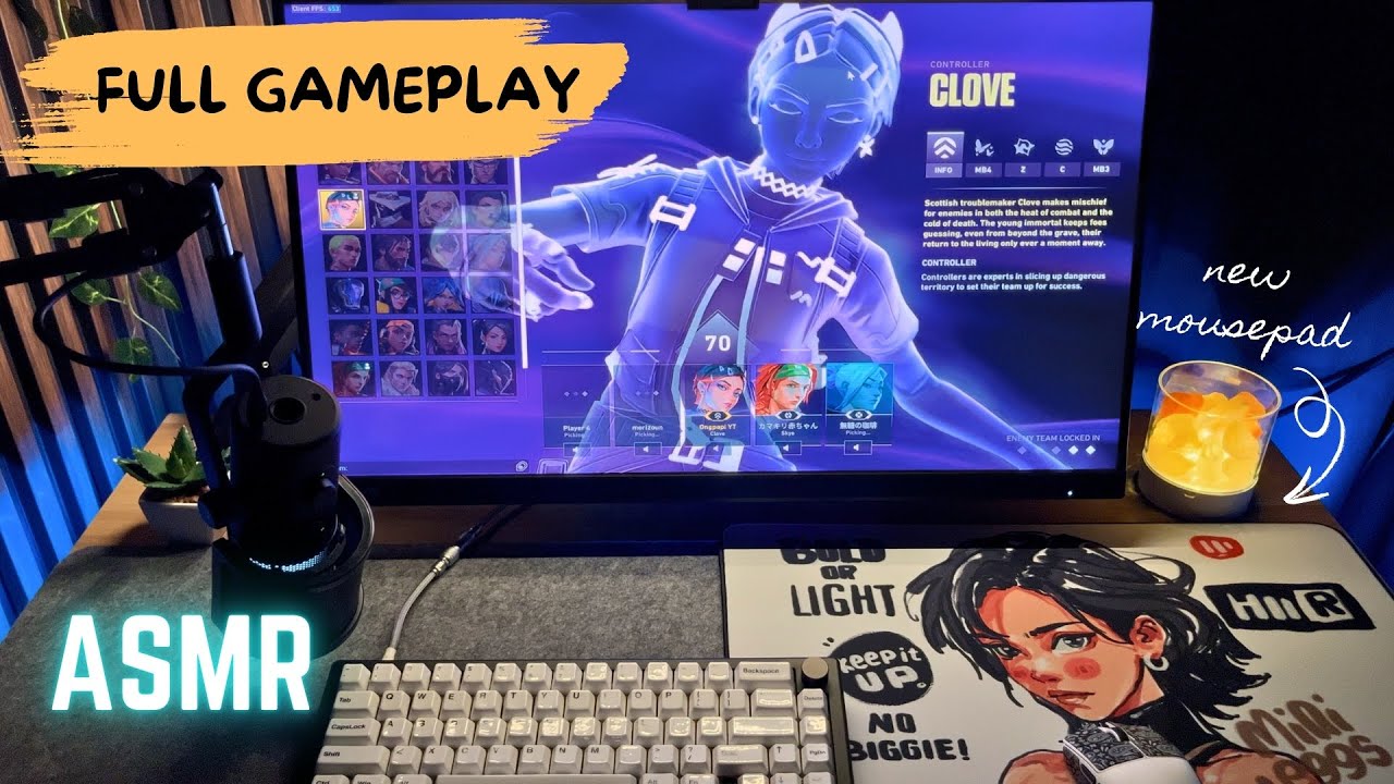 playing valorant on my cozy setup / pov gameplay asmr (relaxing) 😴🎵