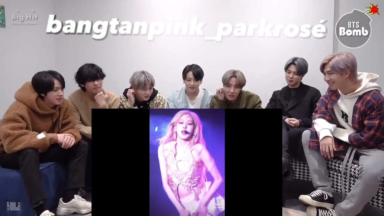 Bts reacciona a Rosé tiktok edits
