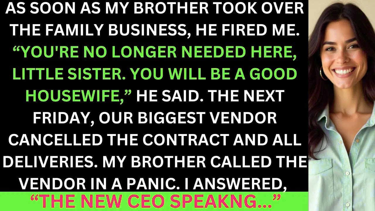 Got Fired By My Brother As Soon As He Took Over The Family Company, But I Was One Step Ahead Of Him