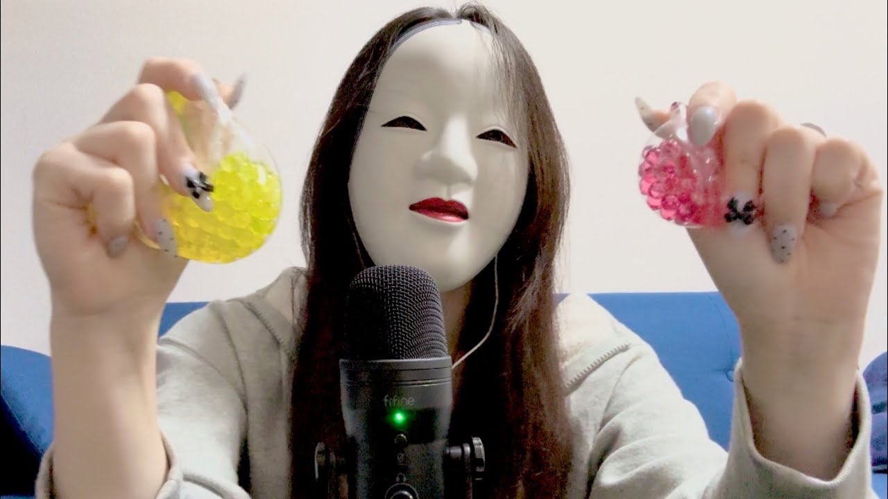【ASMR】ゆる〜くスクイーズをいじる能面女