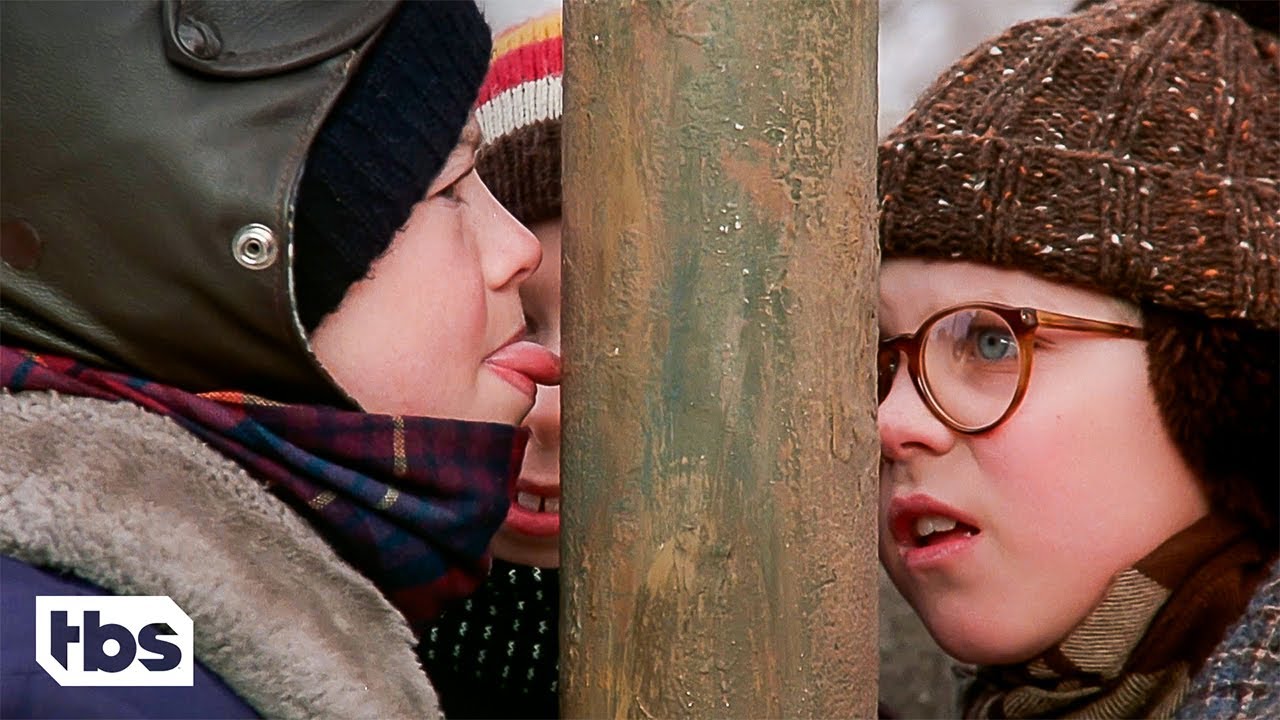 Flick Gets His Tongue Stuck to the Flagpole (Clip) | A Christmas Story | TBS