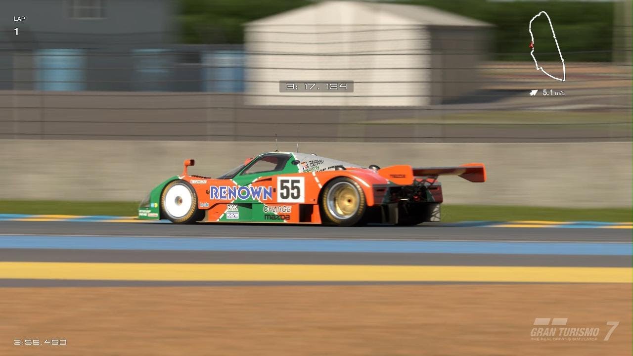 GT7 | Mazda 787B | One Lap of Le Mans (Circuit de la Sarthe)