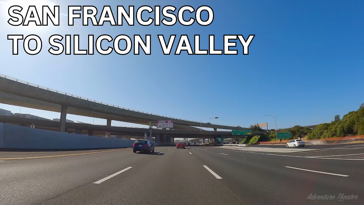 San Francisco to Silicon Valley 4K scenic drive | California