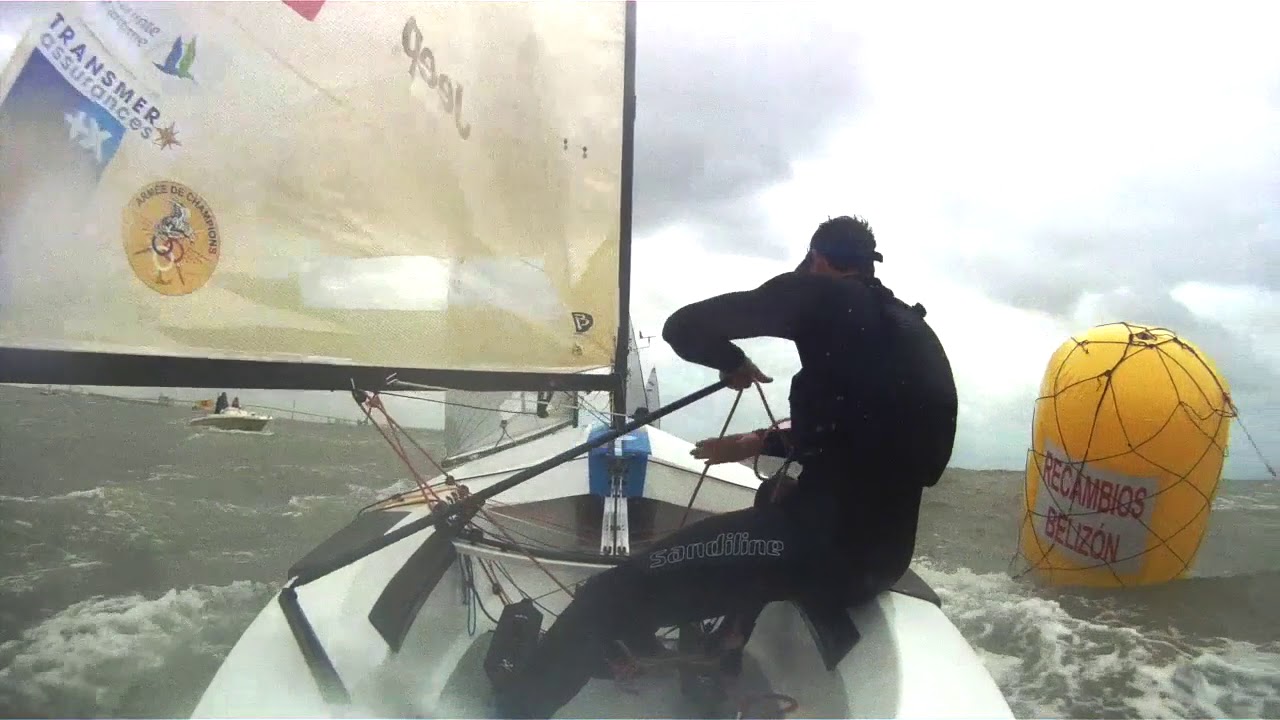 Submarine sailing with Jonathan Lobert in the 2018 Europeans medal race