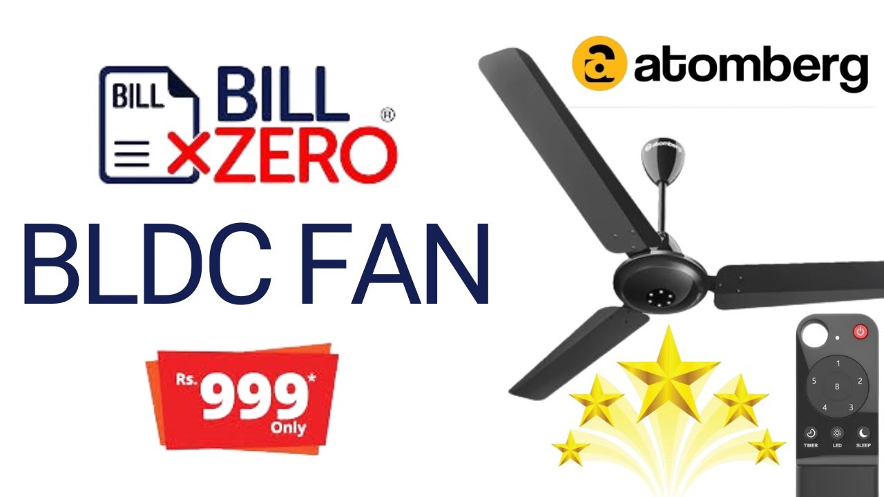 Atomberg Efficio Alpha Smart Ceiling Fan1200mm BLDC Motor with Remote Review Unboxing & Installation
