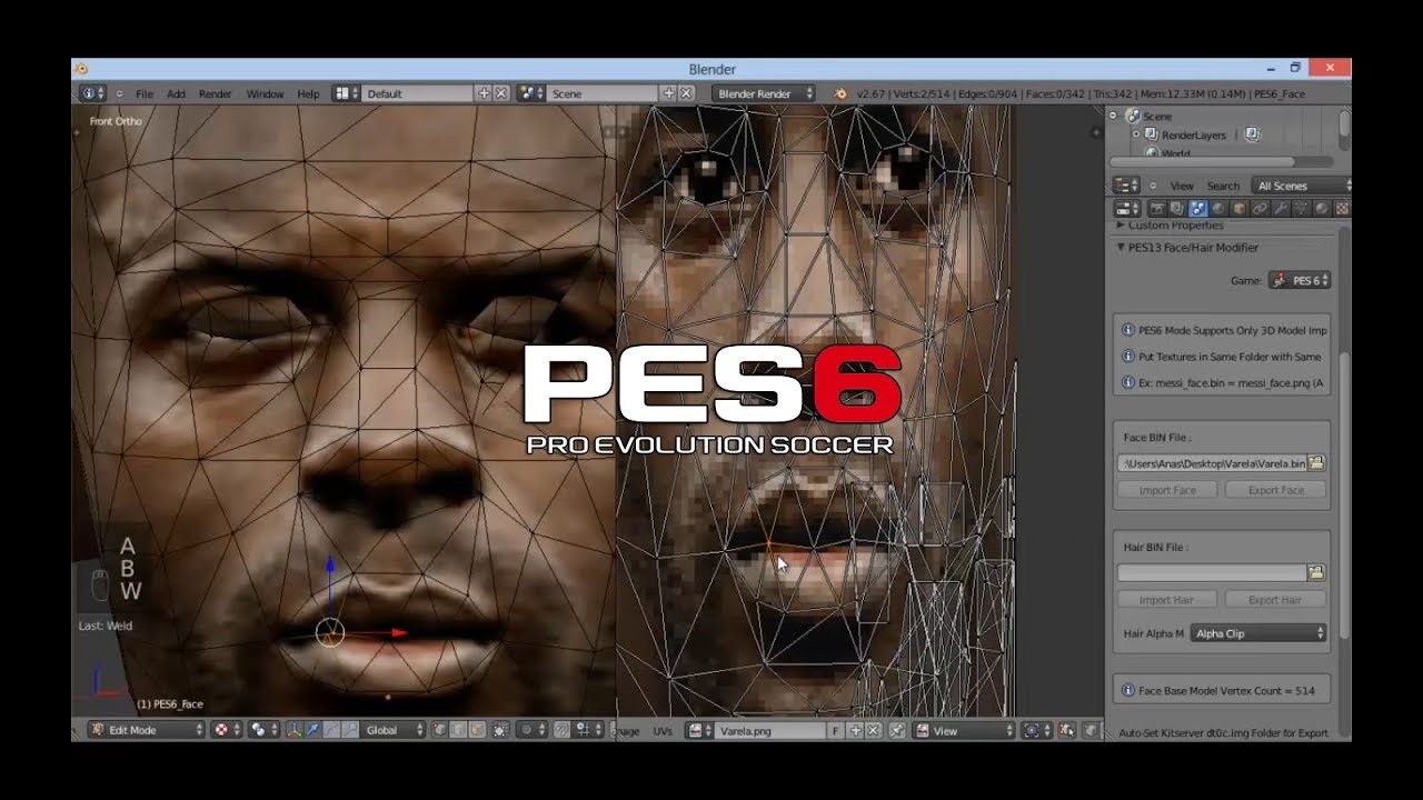 Tutorial | PES 2006 Facemaking Blender Quick