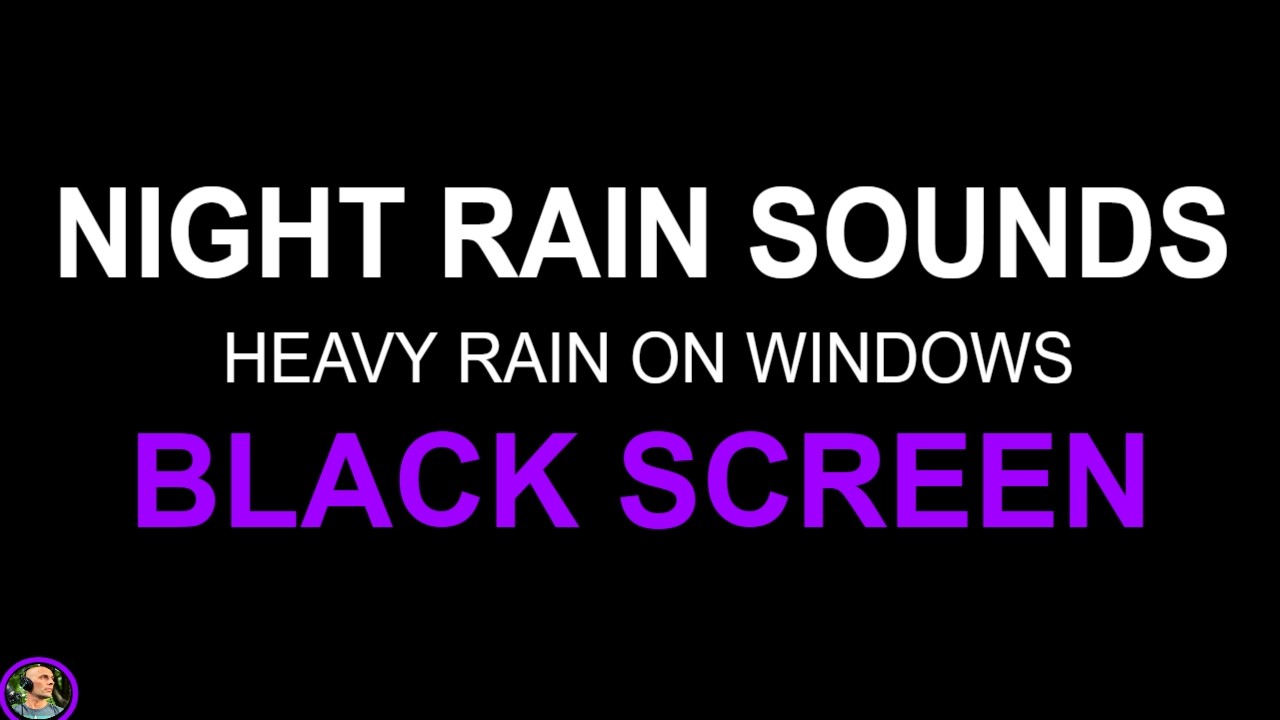 Detailed Rain On Glass Window, Heavy Rain Sounds Black Screen, Relaxing Rain On Windows For Sleeping