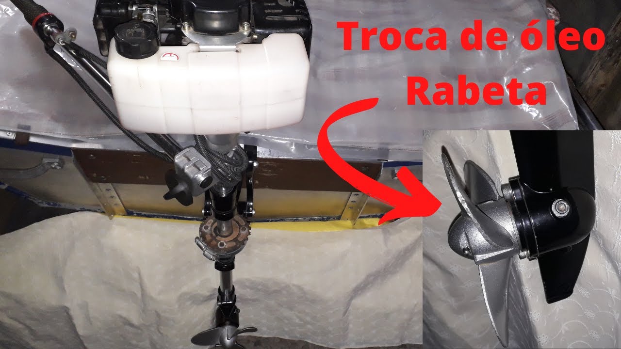 1º Troca de óleo da rabeta Motor Mammut  52cc 3hp , depois de 4 anos de uso