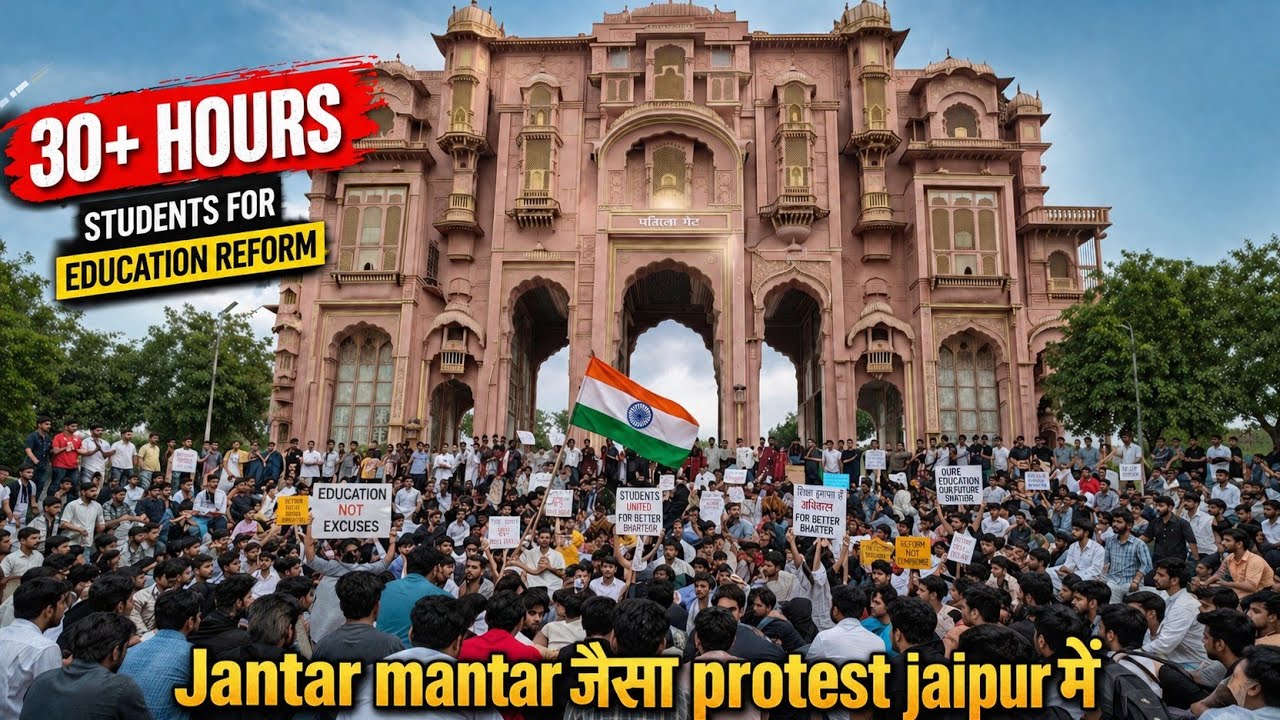 Jaipur Students Protest at Patrika Gate | Education Reform Protest  | Neet Leaked Protest 