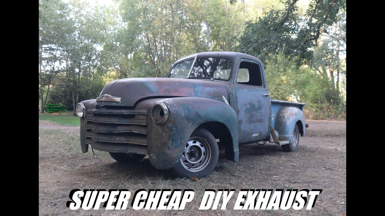 1947 Chevy S10 Frame Conversion Part 3 - CHEAPEST CUSTOM EXHAUST?