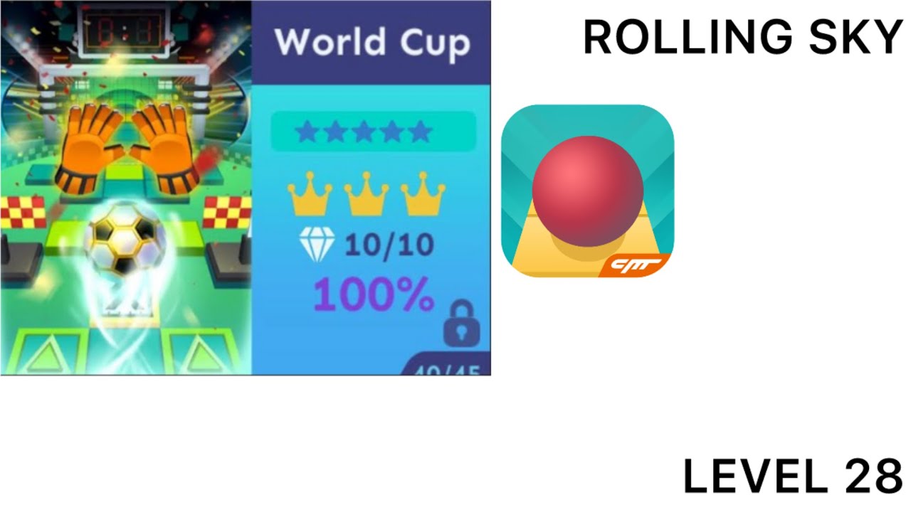 Rolling Sky: World Cup Level 28