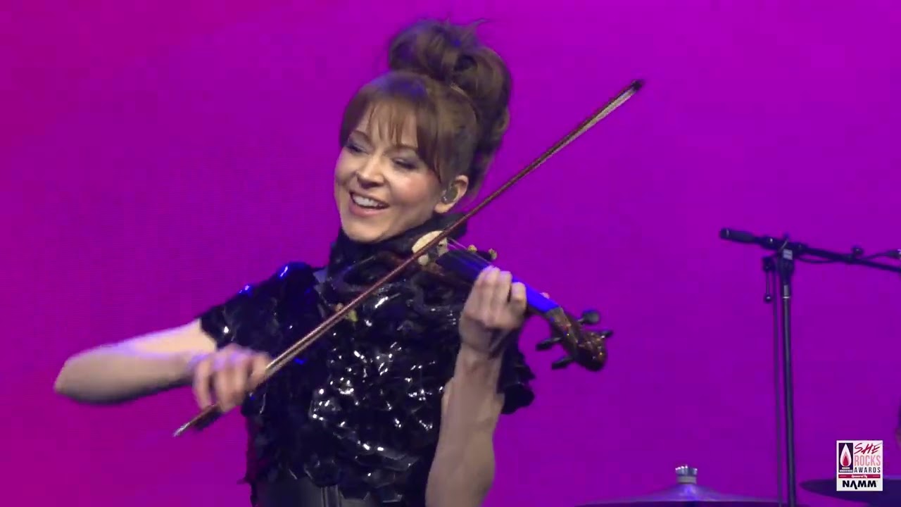 Lindsey Stirling performs at the 2025 She Rocks Awards