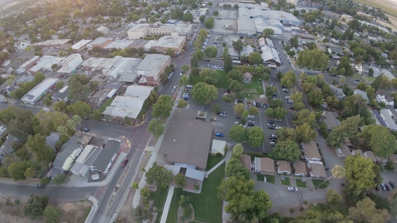 Downtown Winters at Sunset in August