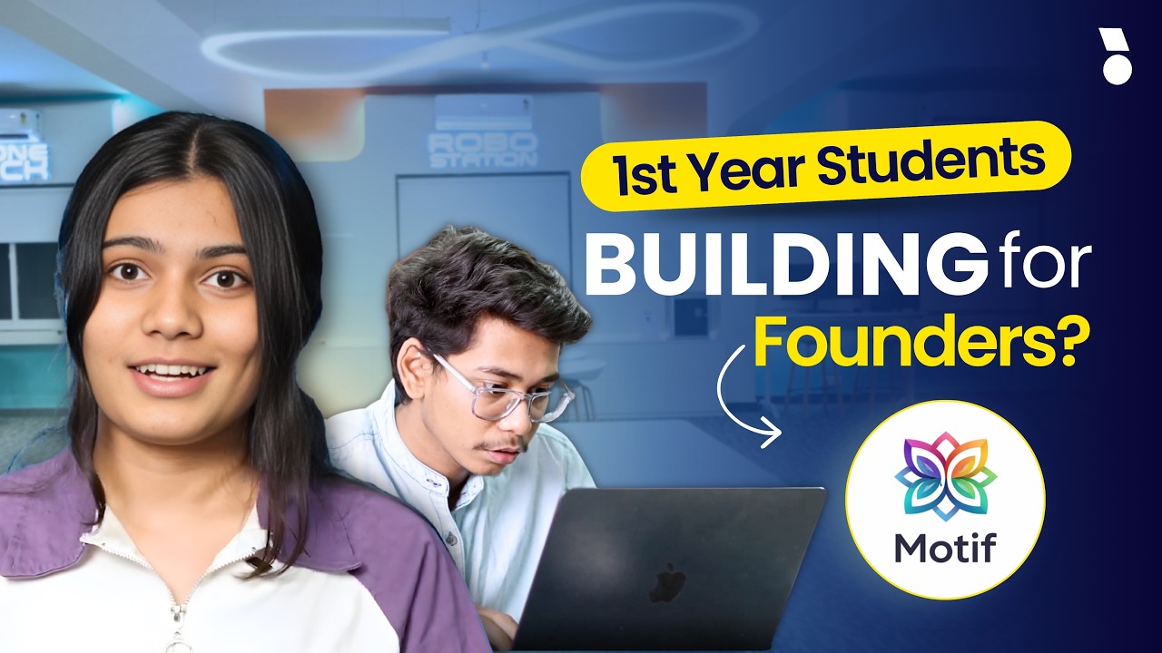 From First Year to Founder | Building Motif to Help Young Startups |  | JEE Main 2026 Aspirants