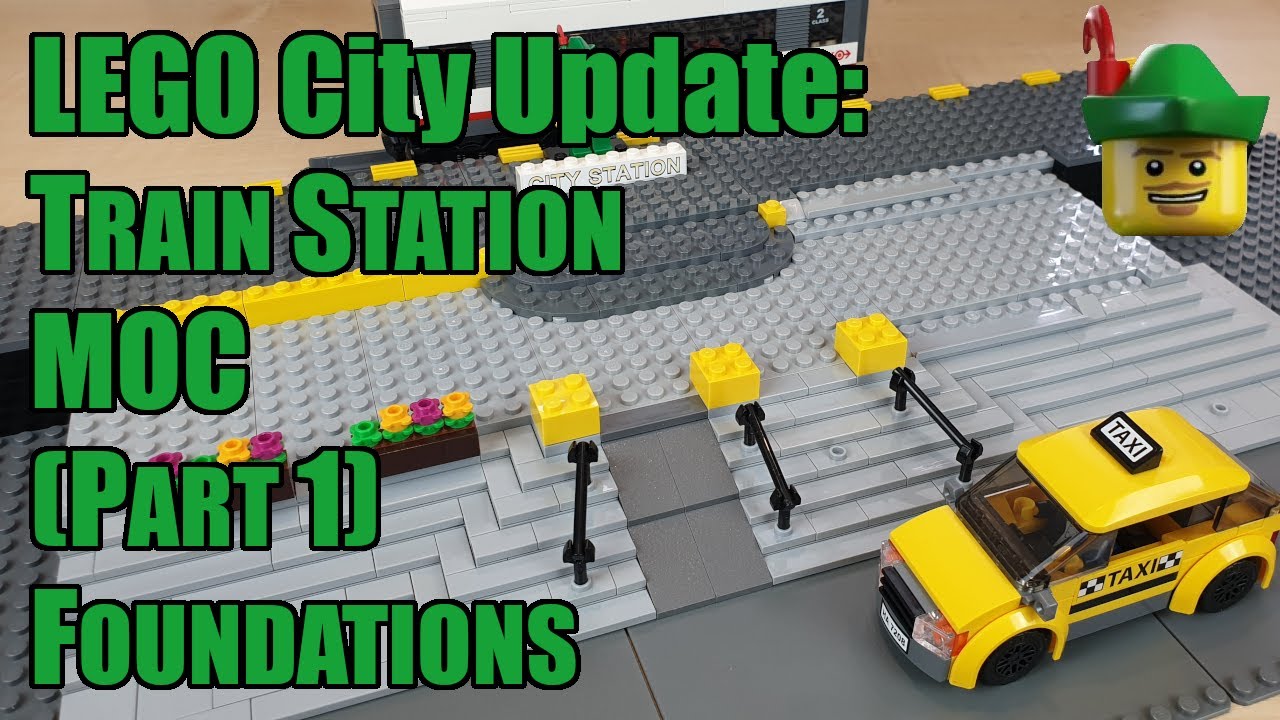 Обновление LEGO City — Железнодорожная станция, MOC, часть 1 — Фундаменты 🚉🏹