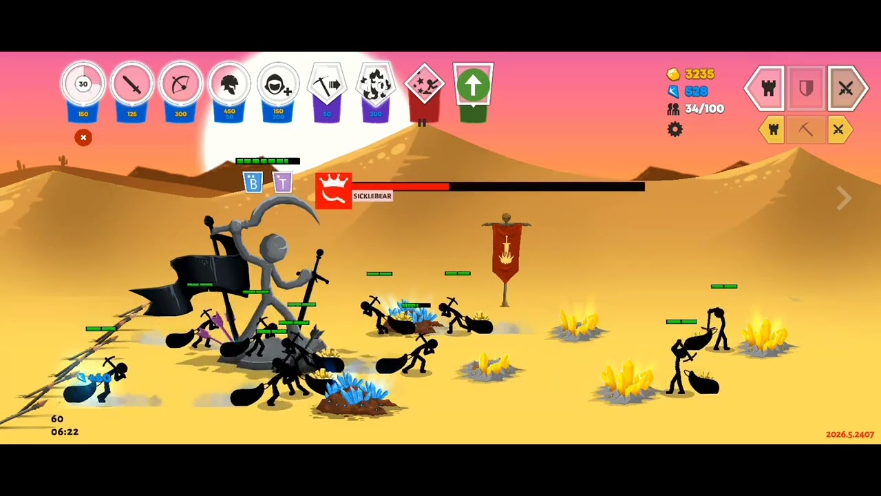 miners vs sicklebear's army