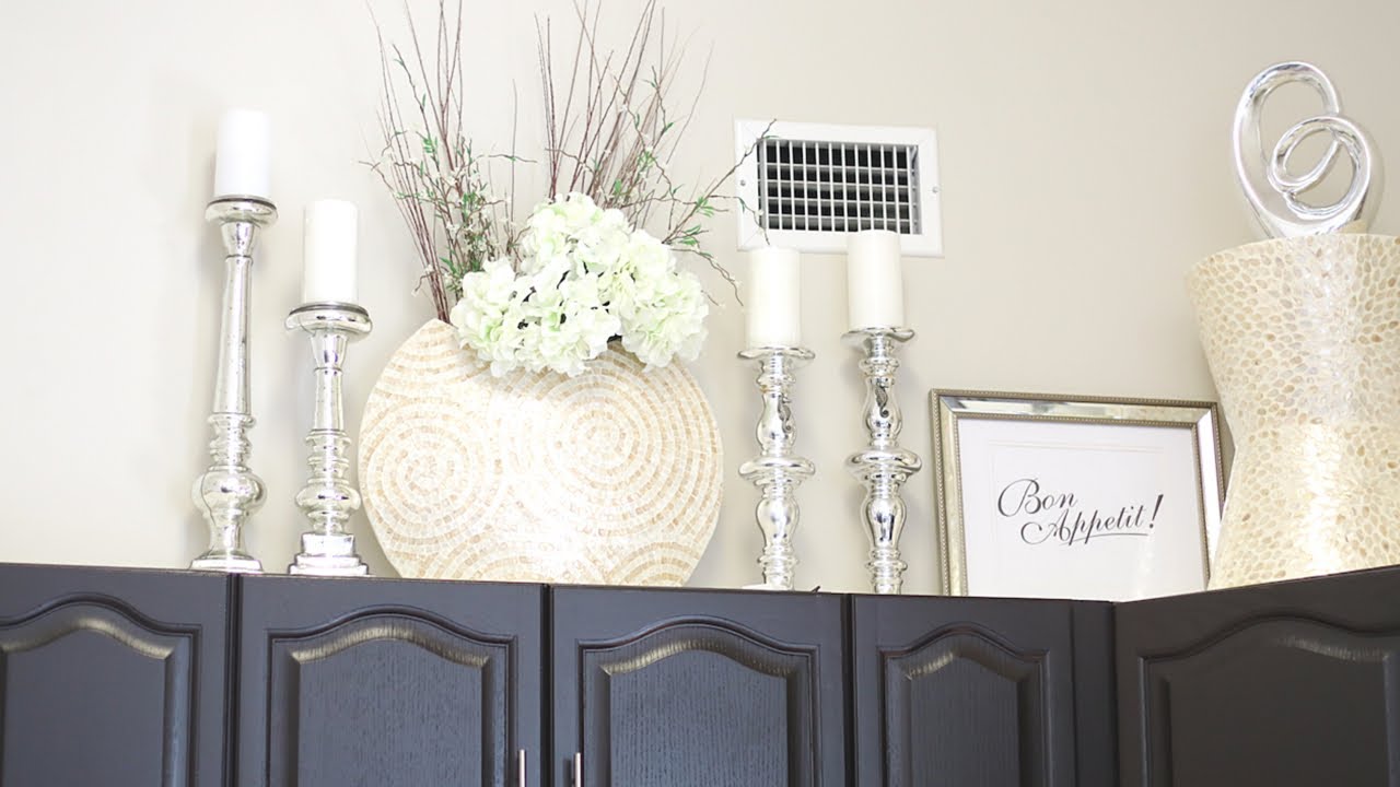 DECORATE WITH ME|ABOVE MY KITCHEN CABINETS