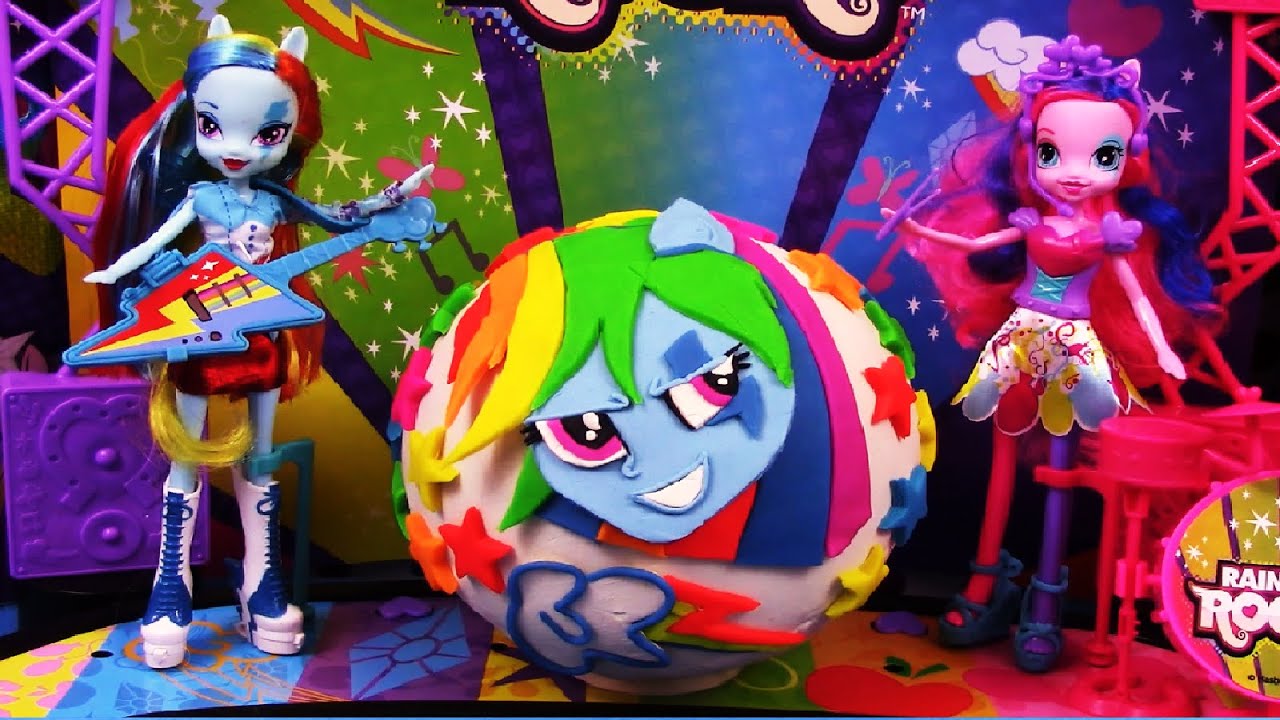 MY LITTLE PONY Giant Play Doh Surprise RAINBOW DASH - Surprise Egg and Toy Collector SETC