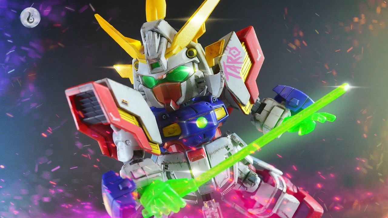 Super cute SD Shining Gundam Custom Weathering | シャイニングガンダム | Doloha Acrylic Marker | Tutorial