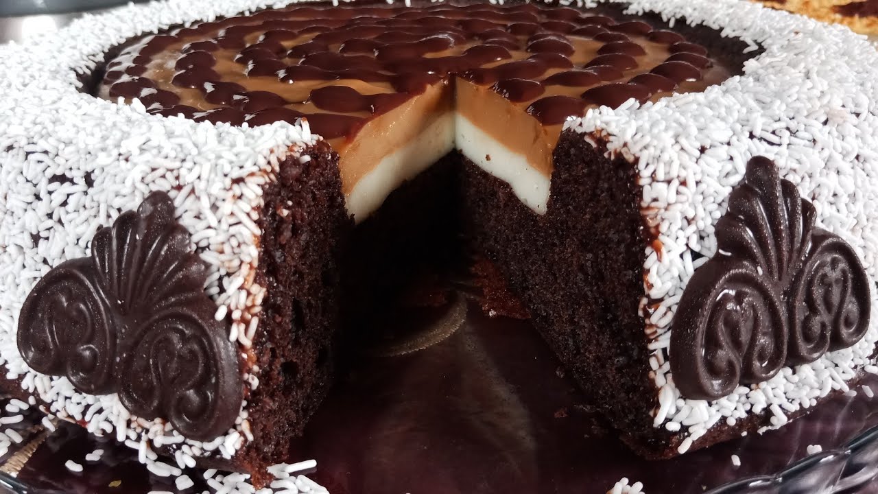كيك المول العجيب بطبقات الكريمة من أسهل وألذ مايكون/cake moule magique