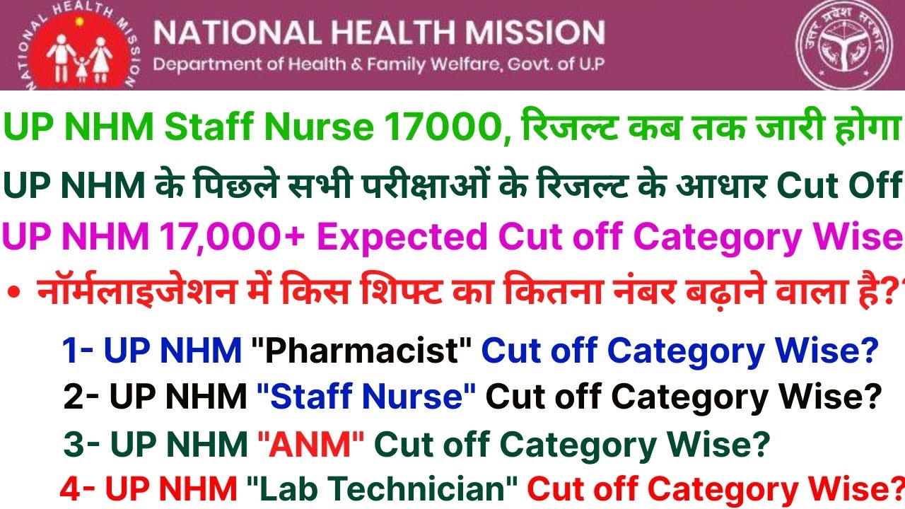 UP NHM 17000 भर्ती Staff Nurse Expected Cut Off | UP NHM New Update | Nhm Normalization कैसे होता है