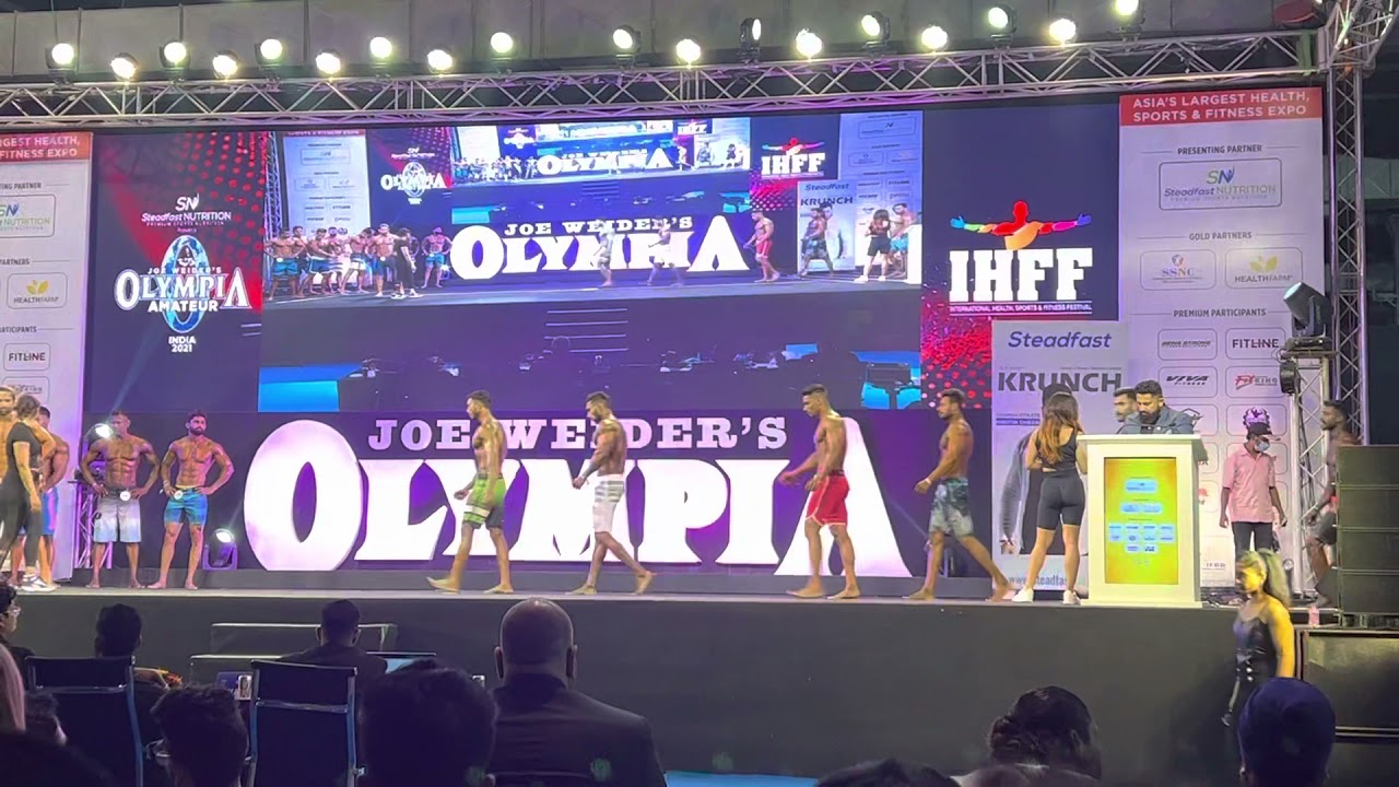 IHFF Amateur Olympia 2021 Mens physique class D comparison pre judging. Dilip vs Krishnapratap