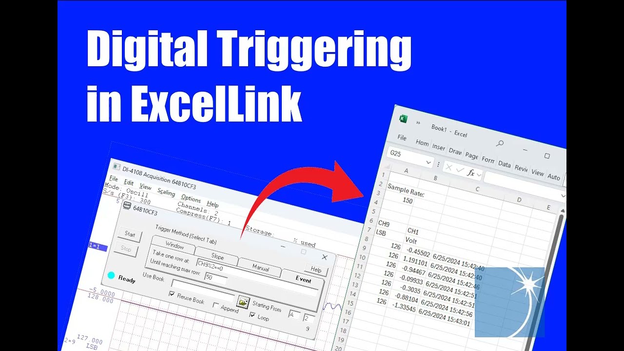 Using Digital Triggers in ExcelLink