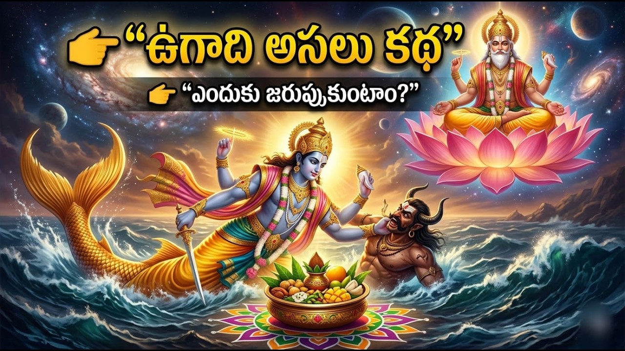 ఉగాది కథ||ఉగాది పండుగ అసలు కథ|Ugadi festival story in telugu|Matsya Avatar Story in Telugu #ugadi
