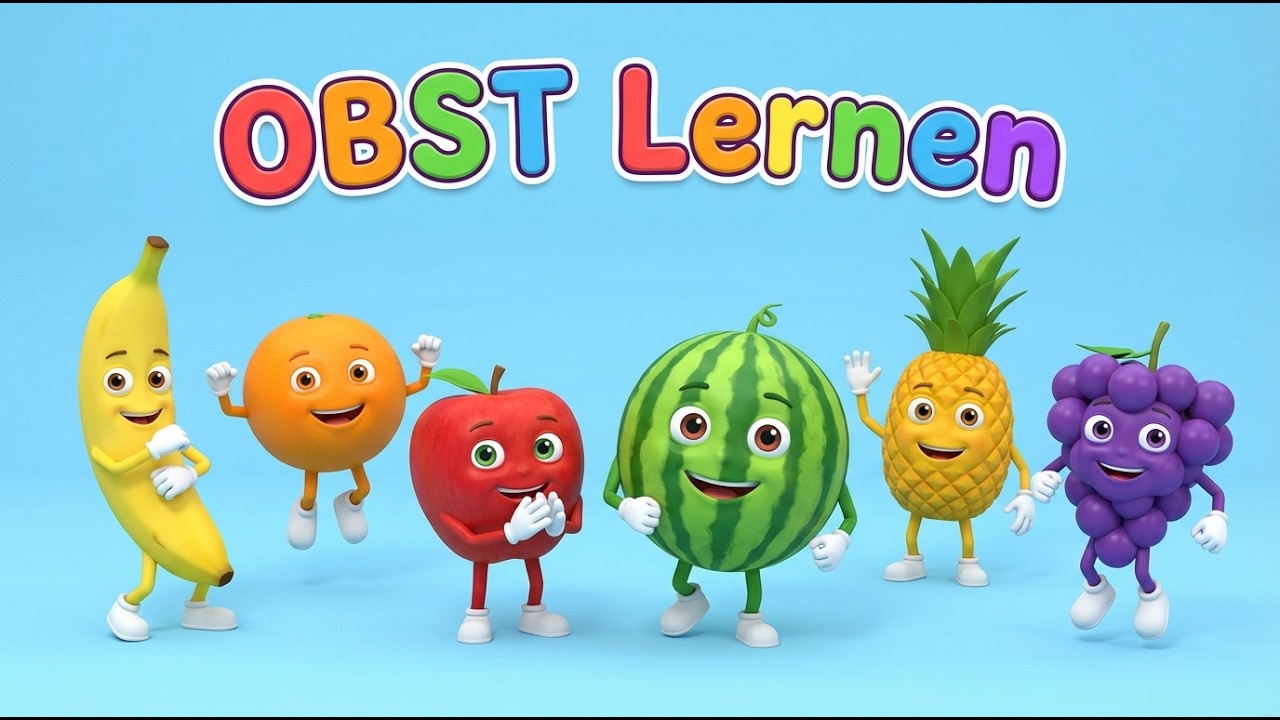 Früchte Song Deutsch 🍓 Kinder lernen Obst im Kindergarten DACH