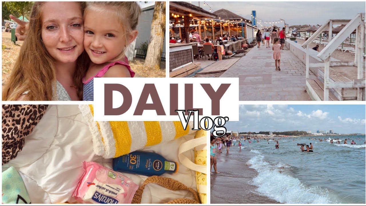 🇹🇩Vlog | Cu cortul la Marea Neagră |  Bagaj de plajă , bălăceală și o mică plimbare în oraș seara