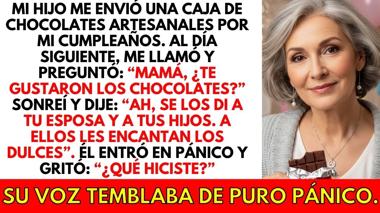 Mi hijo me regaló chocolates de cumpleaños, pero se los entregué a mi nuera. No imaginaba que…