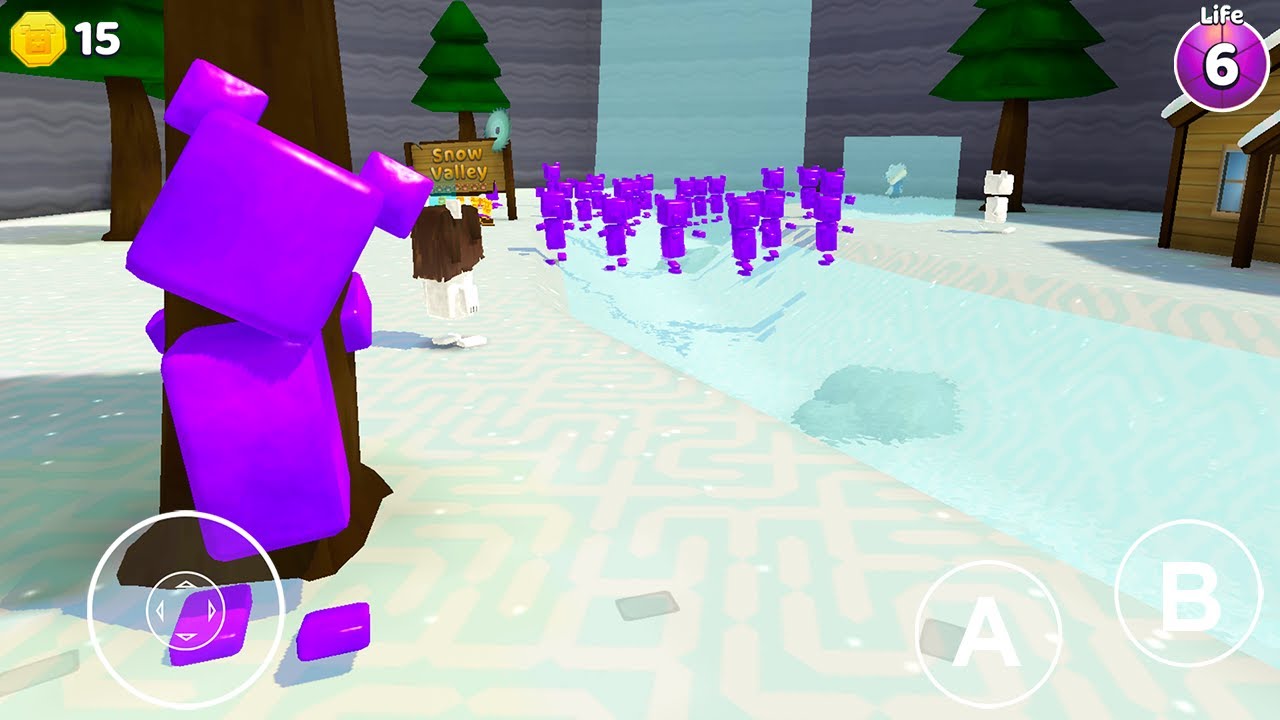 Purple Bear Snow Attack - Super Bear Adventure Gameplay Walkthrough