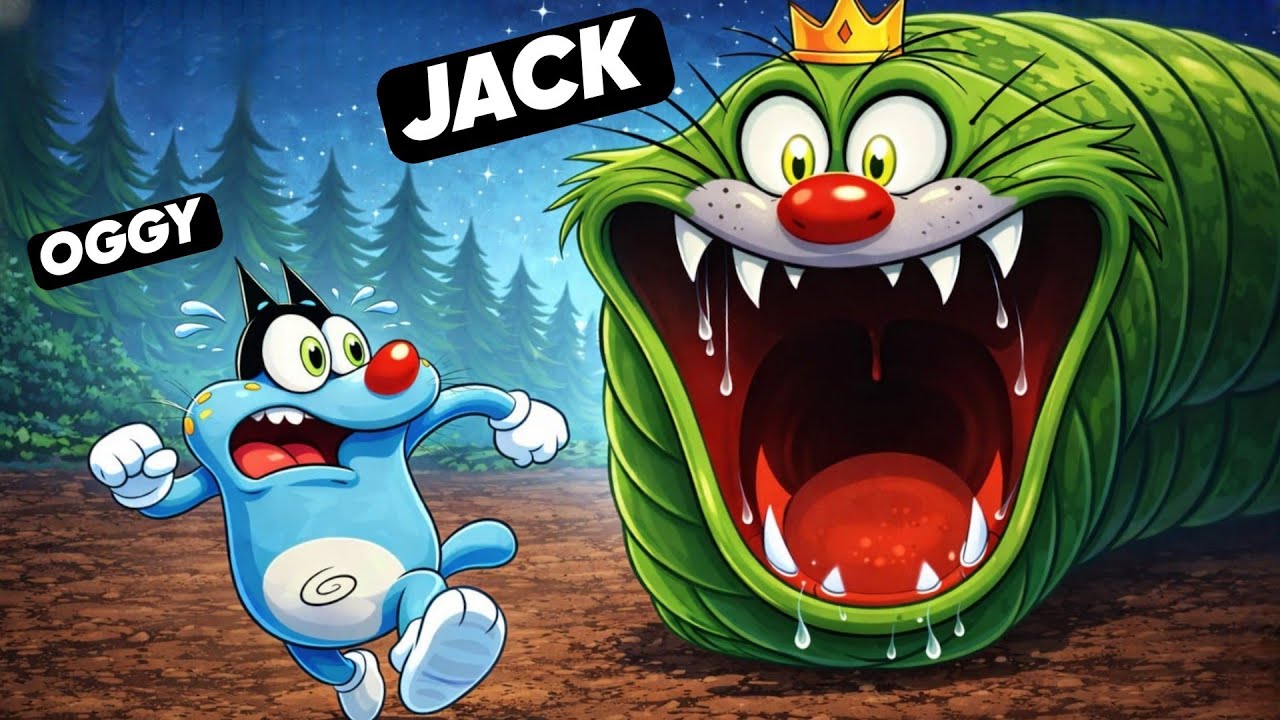 Oggy became Hungry Worm to Eat Jack in Roblox
