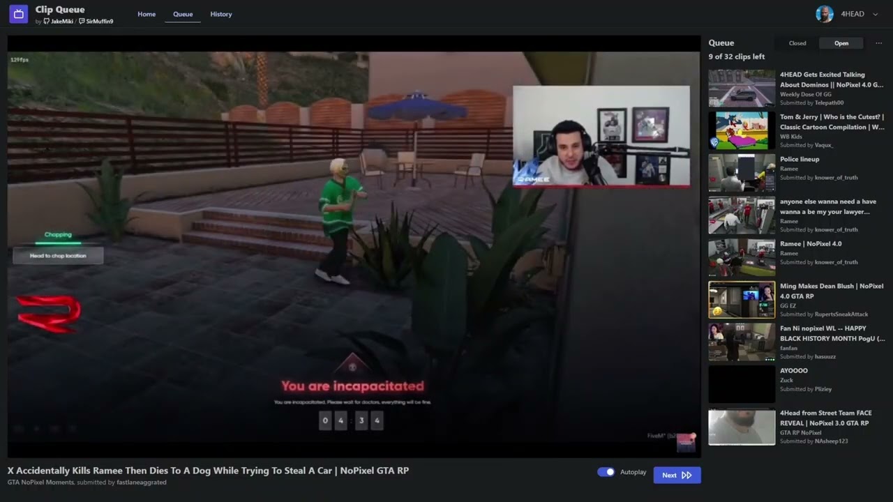 4Head Reacts To X Accidentally Killing Ramee Then Dying To A Dog  | NoPixel GTA RP
