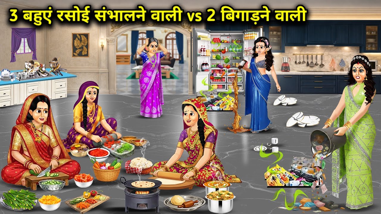 3 बहुएं रसोई संभालने वाली vs 2 बिगाड़ने वाली||3 daughters-in-law who manage the kitchen vs 2 who spo
