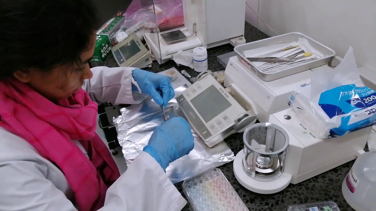 Sample preparation for Nitrogen isotope analysis (laboratory experiment) in Tokyo