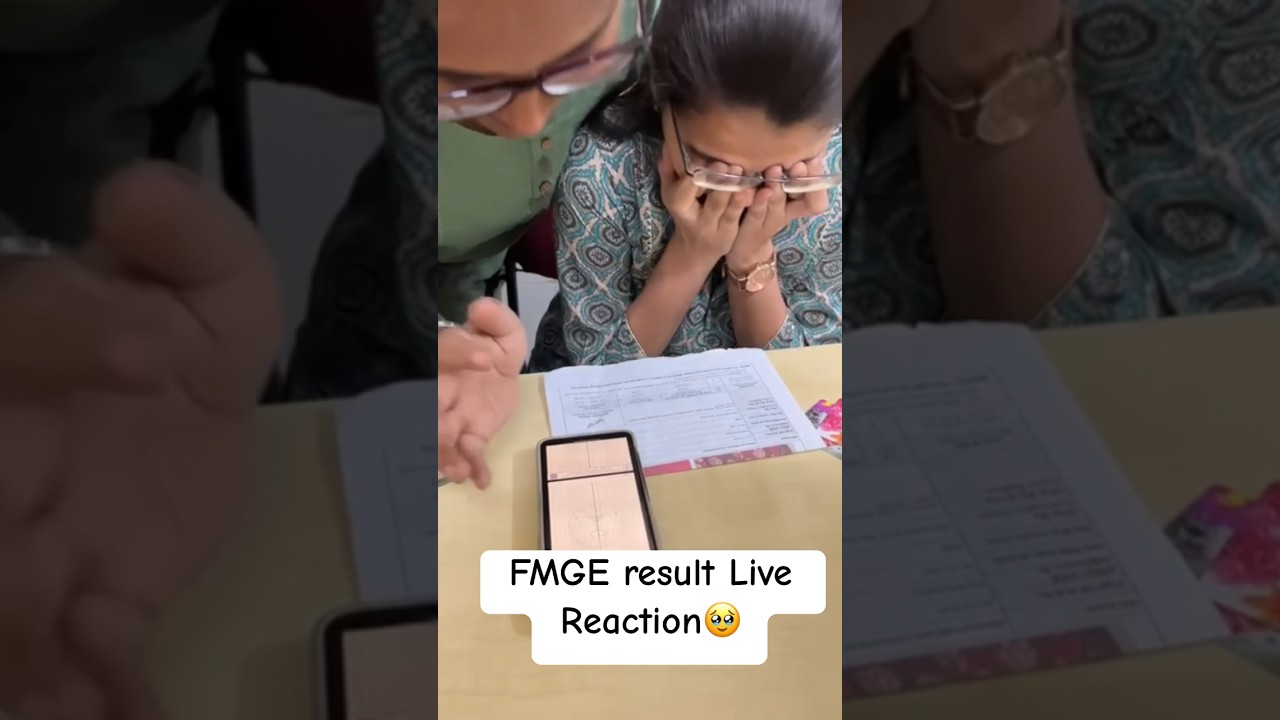 🥹FMGE result Live Reaction | Medical examination result 2024