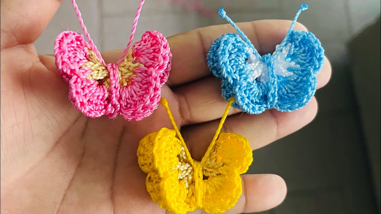 Borboleta de crochê rápida e fácil