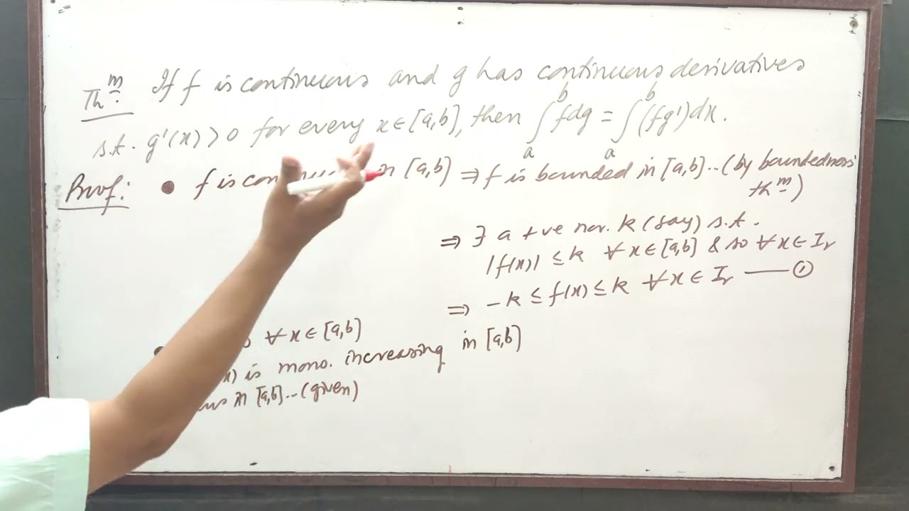 Riemann - Stieltjes Integration 25 [Relation between R-Integral and RS -Integral] by Y. B. Singh