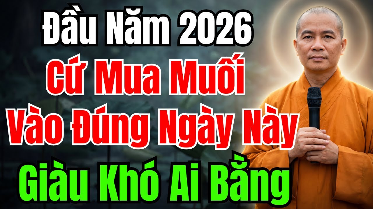 2026 CỨ MUA MUỐI ĐÚNG NGÀY NÀY, GIA CHỦ PHẤT GIÀU KHÓ AI BẰNG - Thu Hút Tài Lộc