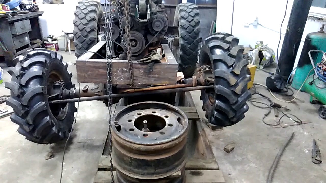 Установка балки качалки на самодельный трактор