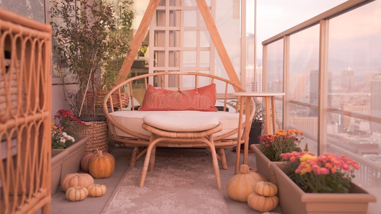 My Fall Balcony Garden Makeover 🍂| Organization, Self-Love & Boundaries