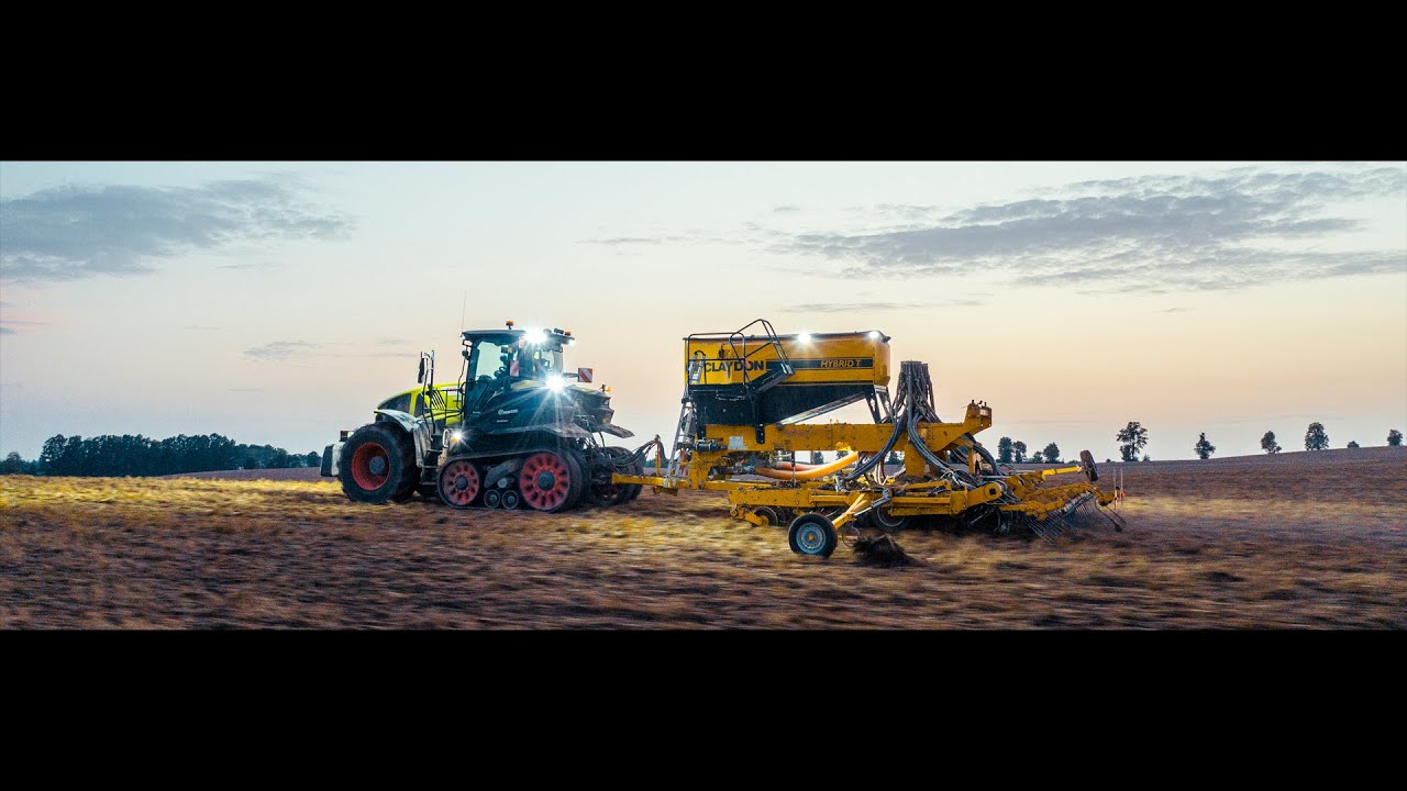 Siew Rzepaku na gąsienicy AXION 960 TT CLAYDON
