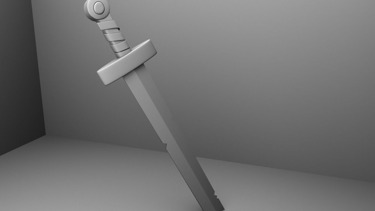 Adventure Time Finn's Sword Maya Speed Model