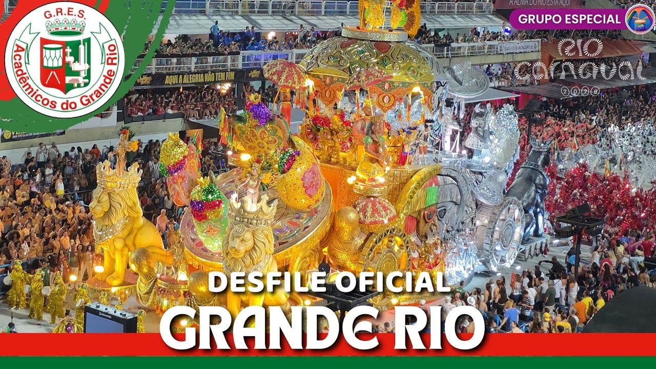 GRANDE RIO 2026 | DESFILE OFICIAL COMPLETO NA SAPUCAÍ (VISÃO DA ARQUIBANCADA)